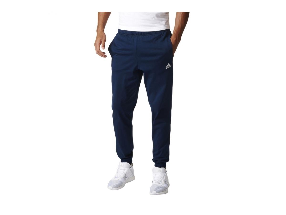 adidas Essentials Tapered Banded Single Jersey Pants Navy BK7407