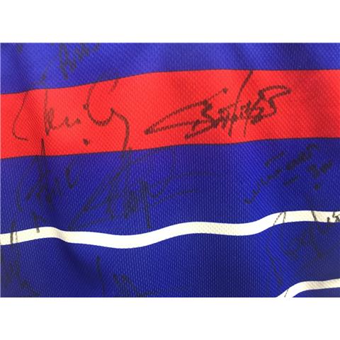 France Home Multi-Signed Shirt By 16 World Cup Winners 1998 -Stock FFF1