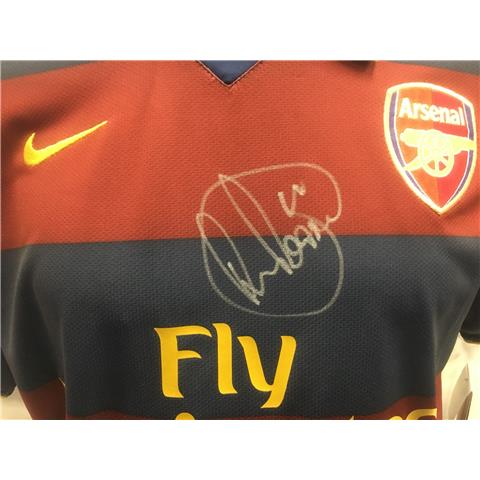 Arsenal Away Signed Shirt By Robin van Persie - Stock RVP/2