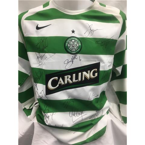 Celtic Home Multi-Signed Shirt 2005/07 -14 Signatures - Stock C/1