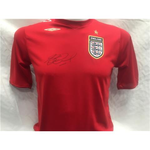England Away Shirt Signed By Steven Gerrard 2006/08 - Stock SG/3