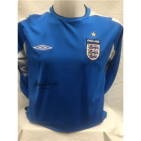 England Goalkeeper Shirt Signed By Gordon Banks 2004/05 - Stock GB/1