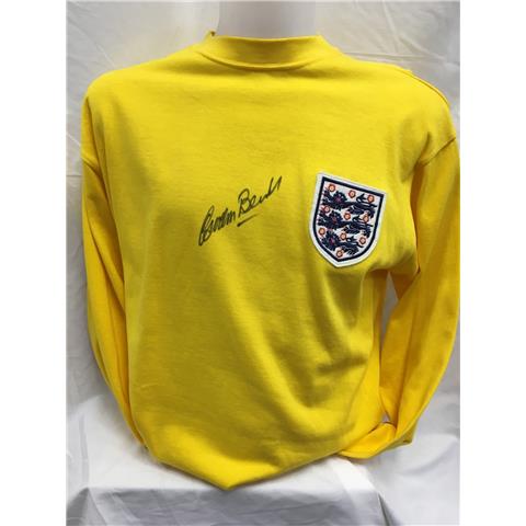 England Retro Goalkeeper Shirt Signed By Gordon Banks 2004/05 - Stock GB/3