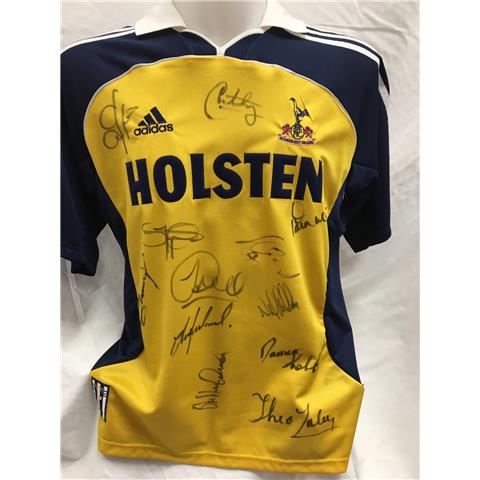 SPURS AWAY SHIRT 2000/01 SIGNED BY 12 SQUAD MEMBERS - STOCK 151