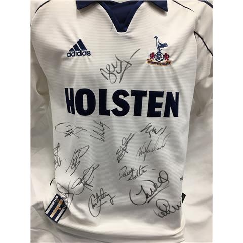 Spurs Home Multi-Signed Shirt 2000/2001 -15 Signatures - Stock 148