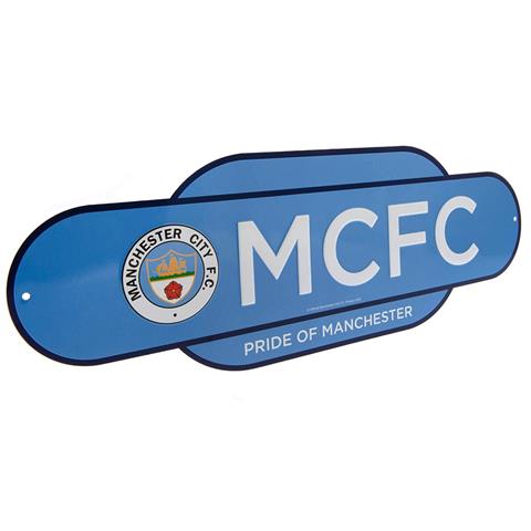 Manchester City F.C Colour Retro Sign
