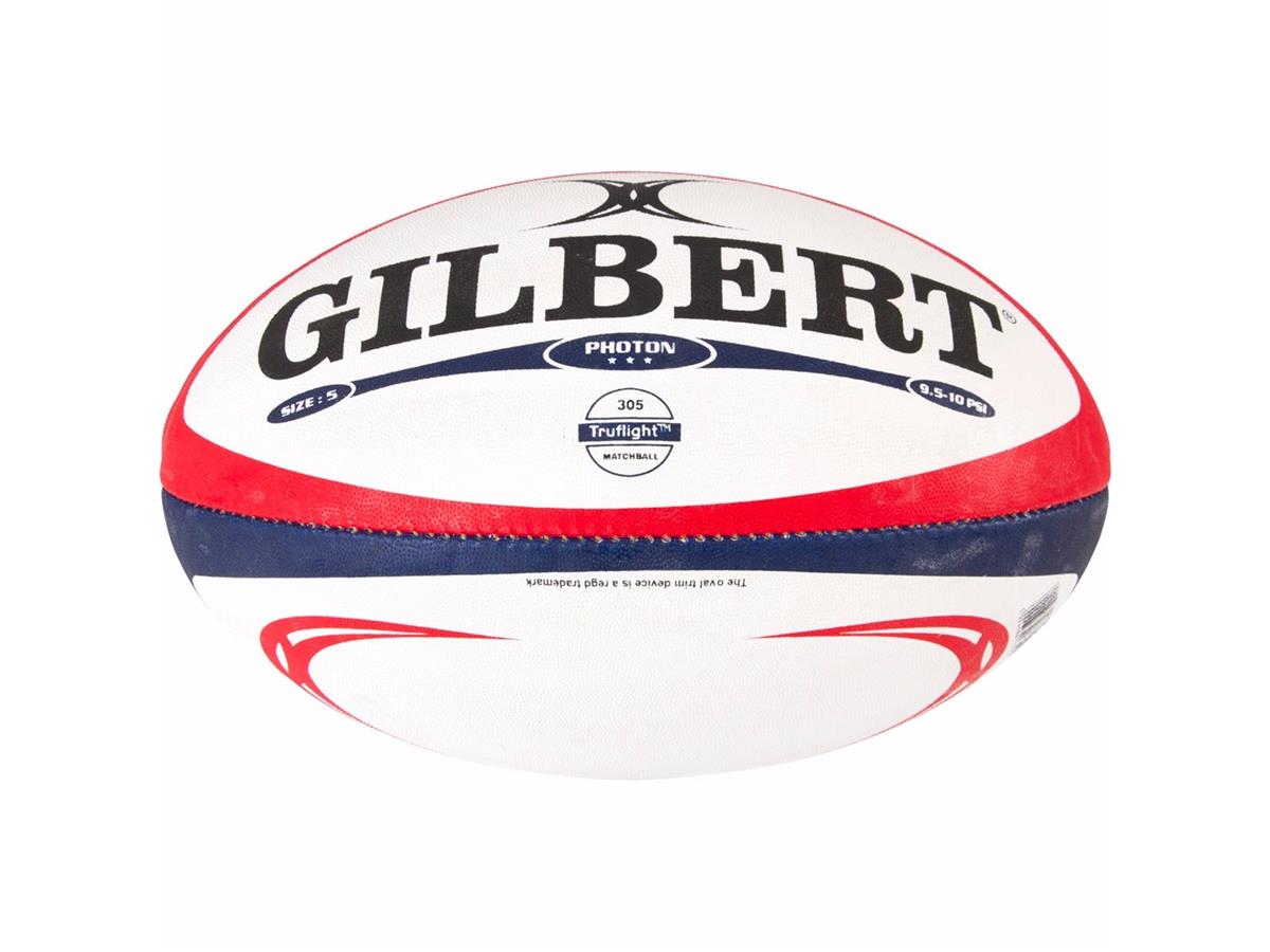 Size 5… Gilbert Men's Photon Match Rugby Ball Red/Blue 