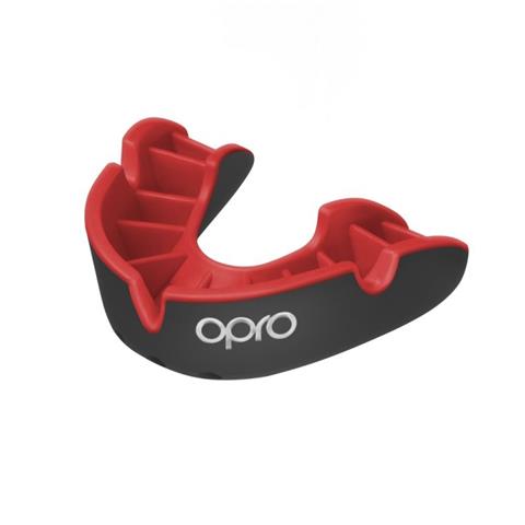OPRO Silver Self-Fit Mouthguard (Red/Black)