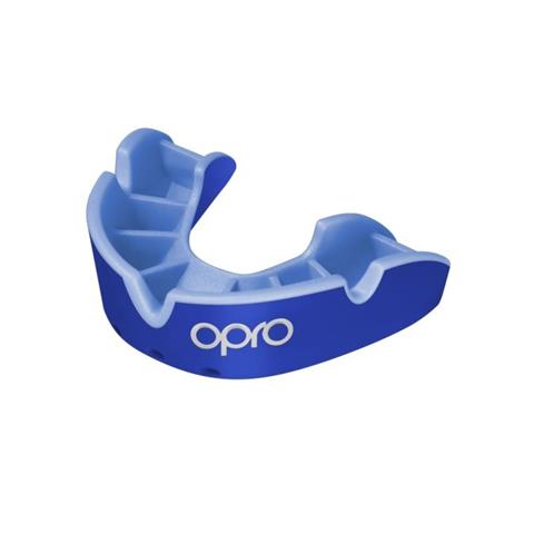 OPRO Silver Self-Fit Mouthguard (Dark Blue/Blue)