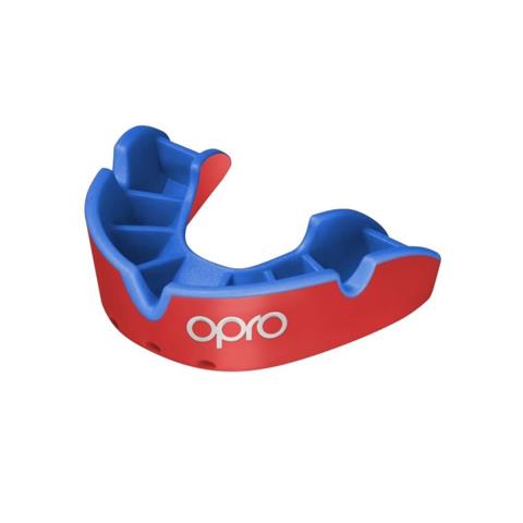 OPRO Silver Self-Fit Mouthguard (Red/Blue)
