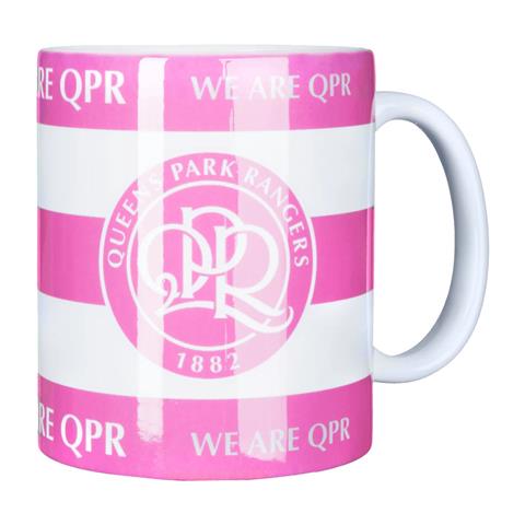 Queens Park Rangers Hooped We Are QPR Pink Mug