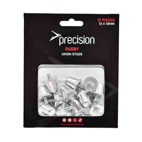 Precision Aluminium Rugby Union Studs (Set of 12)18 mm RGS017