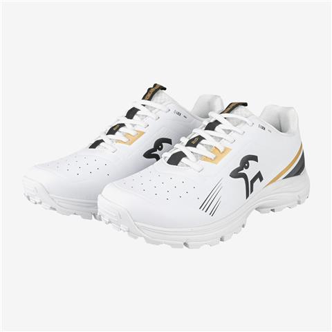 Kookaburra KC 3.0 Mens Rubber Sole Cricket Shoes (White/Gold)