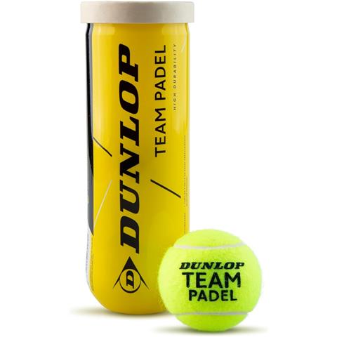 Dunlop Team Padel Balls (Tube Of 3)