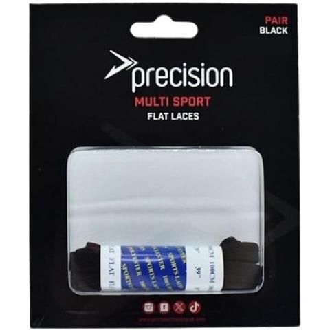 Precision Flat Laces Black (Single Pair)