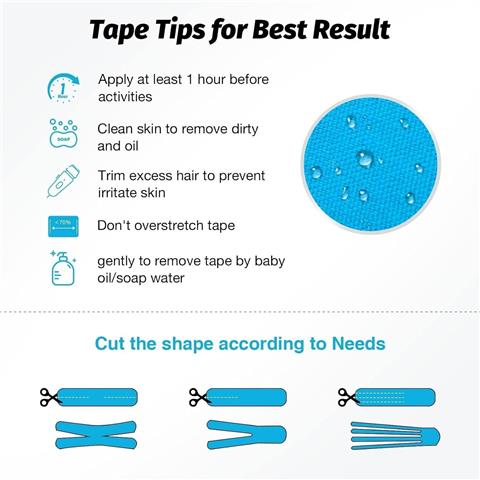 Kinesiology Tape Pre Cut Flesh