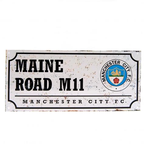 Manchester City F.C Retro Street Sign