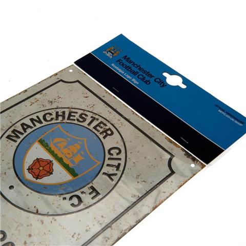 Manchester City F.C Retro Logo Sign