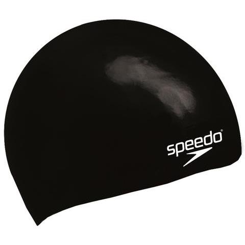 Speedo Junior Plain Moulded Silicone Cap Black