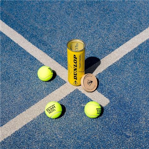 Dunlop Team Padel Balls (Tube Of 3)