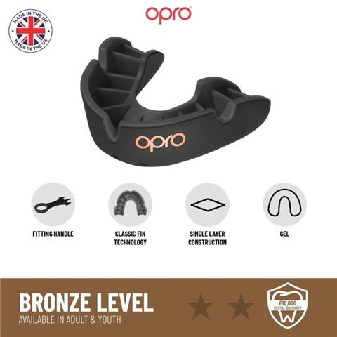 OPRO Bronze Self-Fit Mouthguard (White)