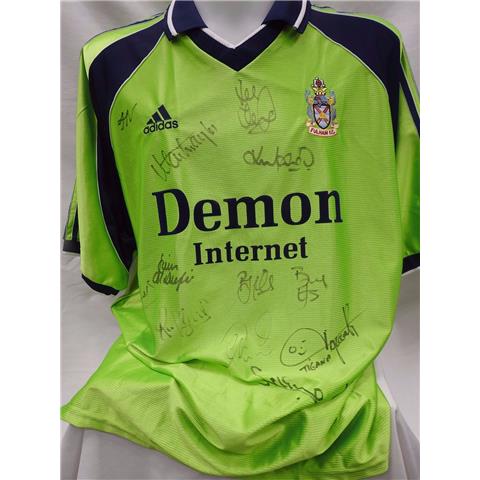 Fulham Away Multi-Signed Shirt 2000/01 - Stock 82