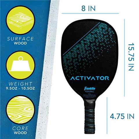 Franklin Activator Wooden Pickleball Paddle Blk/Blue