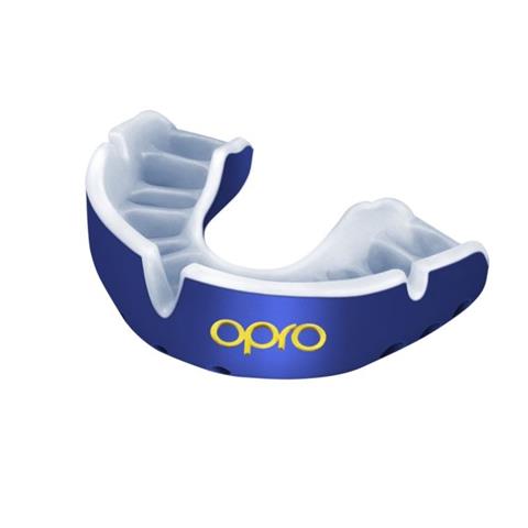 OPRO Gold Self-Fit Mouthguard (Blue/Pearl)