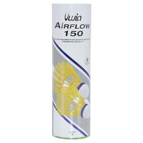 Unwin Airflow 150 Badminton Shuttles Yellow (Tube Of 6)