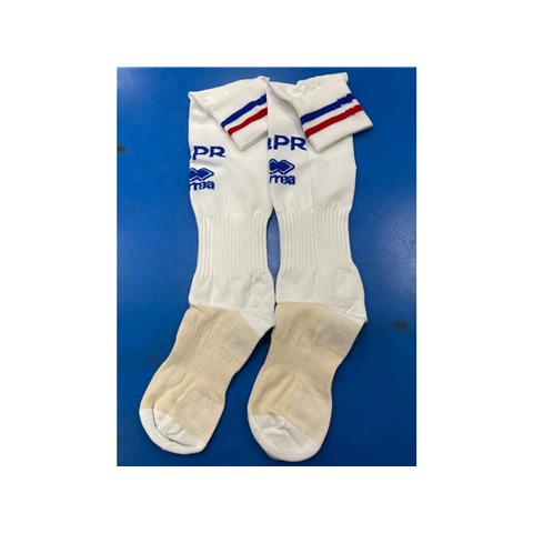 Queens Park Rangers Adult White/Red/Blue Socks (Blue Badge)