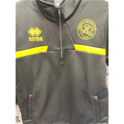 Queens Park Rangers Warm Up 1/4 Zip Top (Black/Yellow)