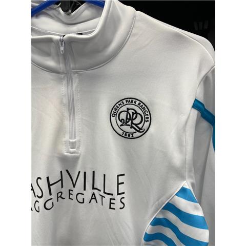 Queens Park Rangers White/Aqua 1/4 Zip Jacket