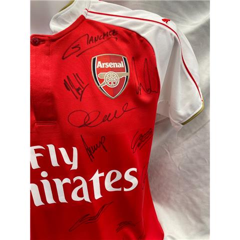 Arsenal Home Multi Signed Shirt 2015/16 - Stock Z100