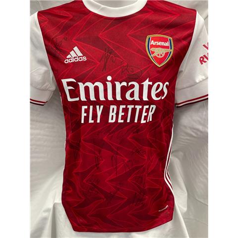 Arsenal Home Multi Signed Shirt 2020/21 - Stock Z101