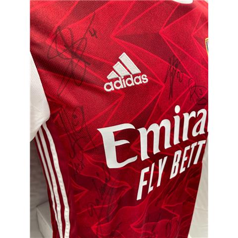 Arsenal Home Multi Signed Shirt 2020/21 - Stock Z101