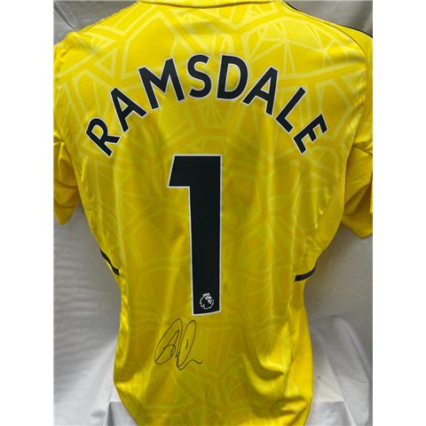 Arsenal Goalkeeper Shirt Signed By Aaron Ramsdale 2022/23 - Stock Z103