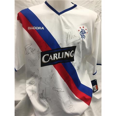 Rangers Away Multi-Signed Shirt 2004/05 -18 Signatures - Stock GR1