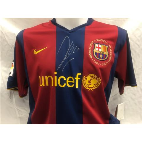 Barcelona Signed Home Shirt Signed By Deco- Stock D/1