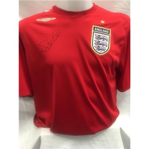 England Away Shirt Signed By Frank Lampard 2006/08 - Stock FL/1