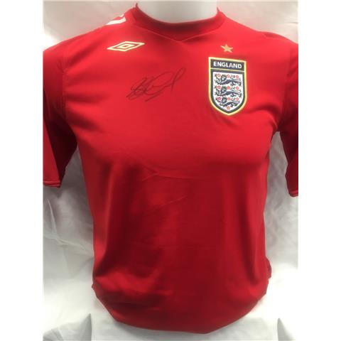 England Away Shirt Signed By Steven Gerrard 2006/08 - Stock SG/1