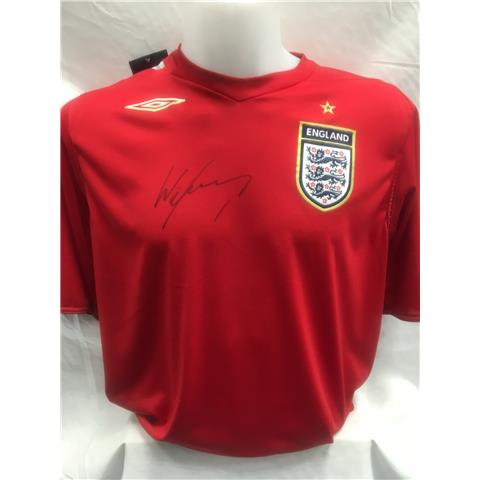 England Away Shirt Signed By Wayne Rooney 2006/08 - Stock WR/1