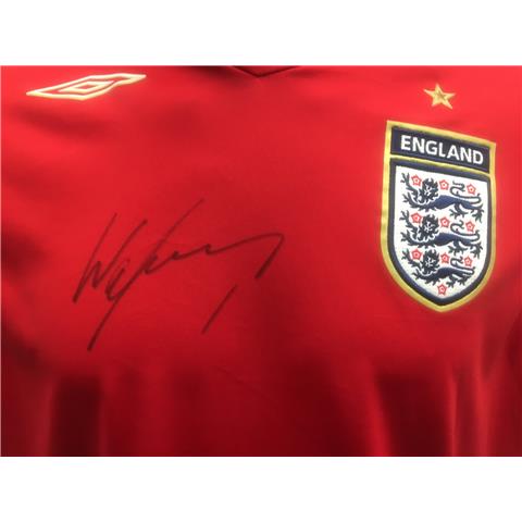 England Away Shirt Signed By Wayne Rooney 2006/08 - Stock WR/1