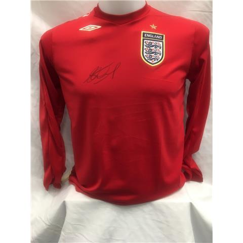England Away Shirt Signed By Steven Gerrard 2006/08 - Stock SG/2