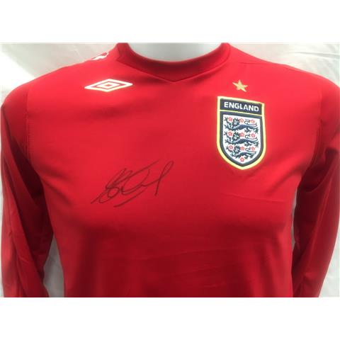 England Away Shirt Signed By Steven Gerrard 2006/08 - Stock SG/2