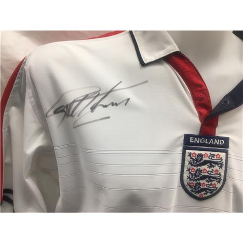 England Home Shirt Signed By Sir Geoff Hurst 2004 - Stock 89