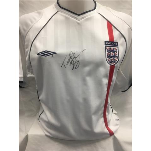 England Home Shirt 2003 Signed By Teddy Sheringham - Stock 165