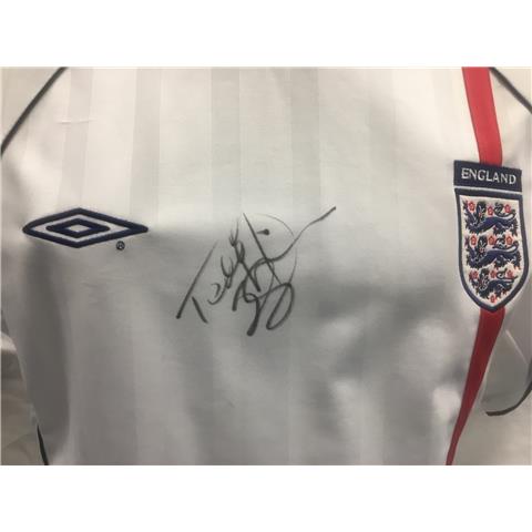 England Home Shirt 2003 Signed By Teddy Sheringham - Stock 165