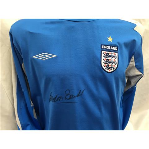 England Goalkeeper Shirt Signed By Gordon Banks 2004/05 - Stock GB/5