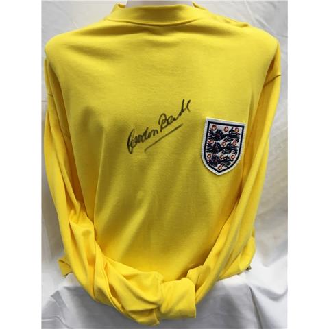 England Retro Goalkeeper Shirt Signed By Gordon Banks 2004/05 - Stock GB/4