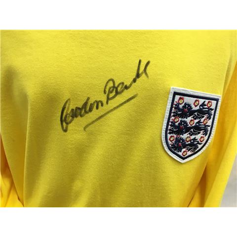 England Retro Goalkeeper Shirt Signed By Gordon Banks 2004/05 - Stock GB/4